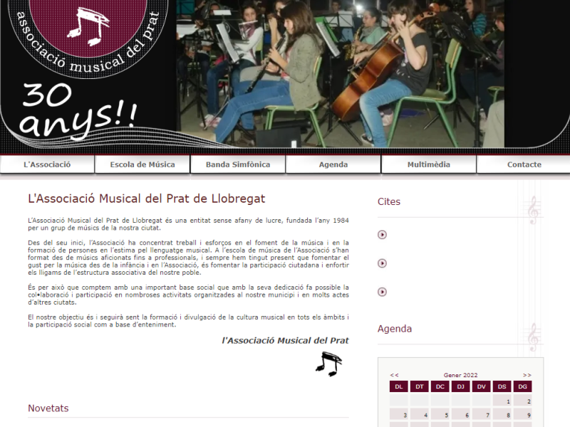 Diseño Web L'Associació Musical del Prat