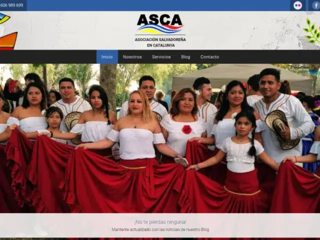 Página web de ASCA Associació — diseño web de aColor