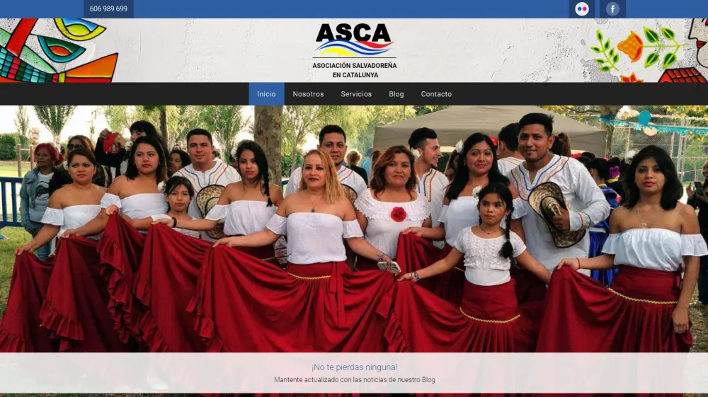 Página web de ASCA Associació — diseño web de aColor