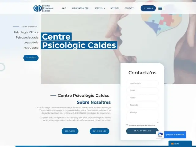 Página web de Centre Psicològic Caldes — diseño web de aColor