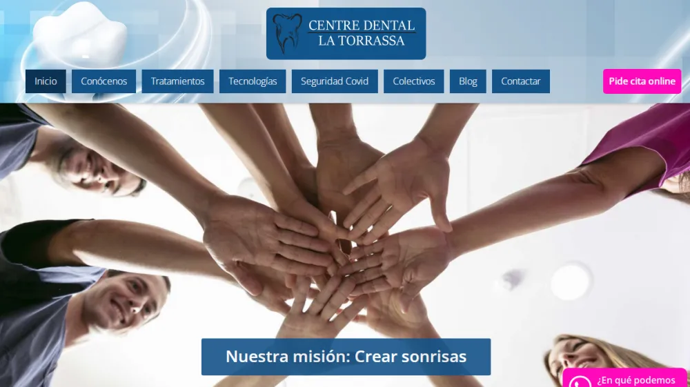 Página web de Centro Dental la Torrassa — diseño web de aColor