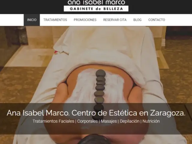 Página web de Centro Estético Ana Marco — diseño web de aColor