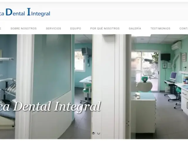 Página web de Clínica Dental Integral — diseño web de aColor
