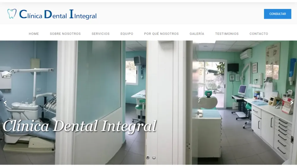 Página web de Clínica Dental Integral — diseño web de aColor