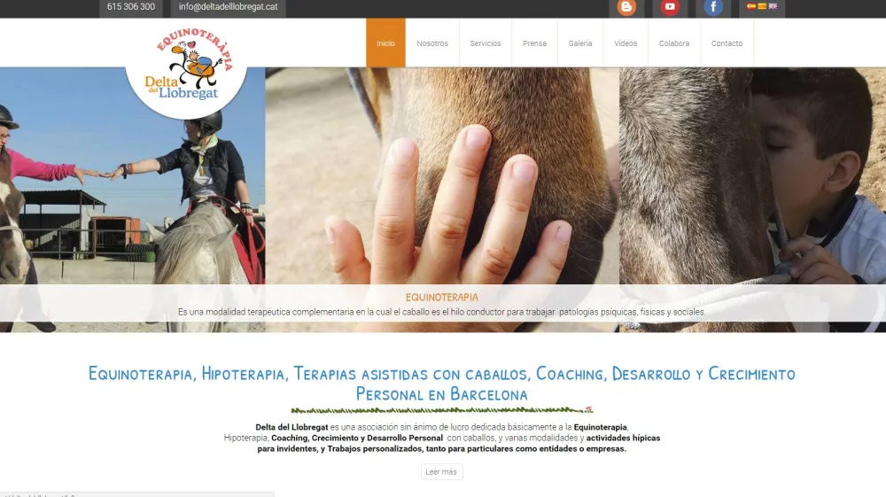 Página web de Delta del Llobregat — diseño web de aColor