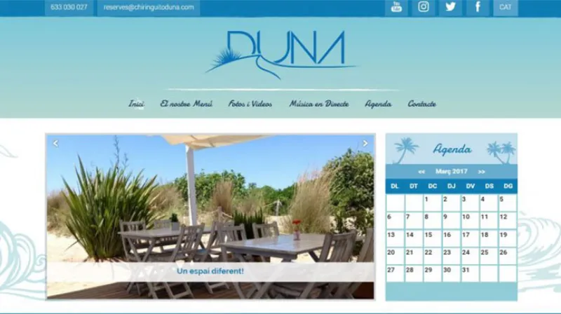 Página web de Duna — diseño web de aColor