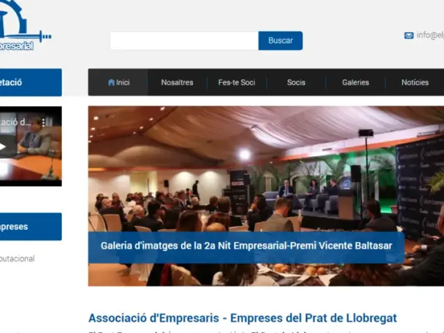 Página web de El Prat Empresarial — diseño web de aColor