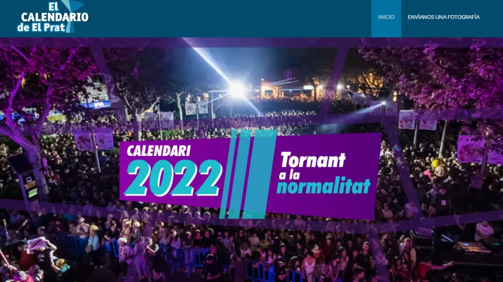 Página web de El Calendario Prat — diseño web de aColor
