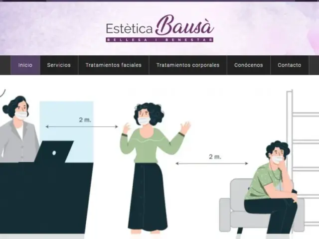 Página web de Estètica Bausà — diseño web de aColor