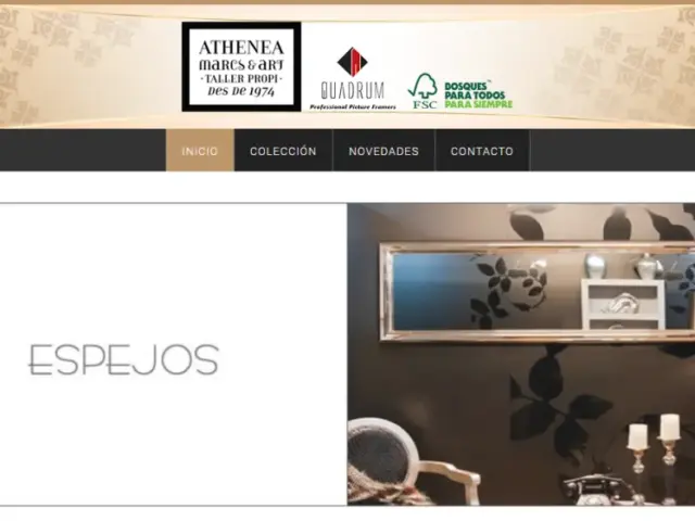 Página web de Galería Athenea — diseño web de aColor