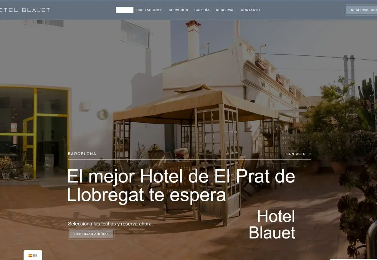 Web de Hotel Blauet hecha por aColor