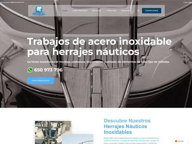 Página web de Intuycal S.L. — diseño web de aColor