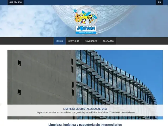 Página web de Servicios Josvan — diseño web de aColor