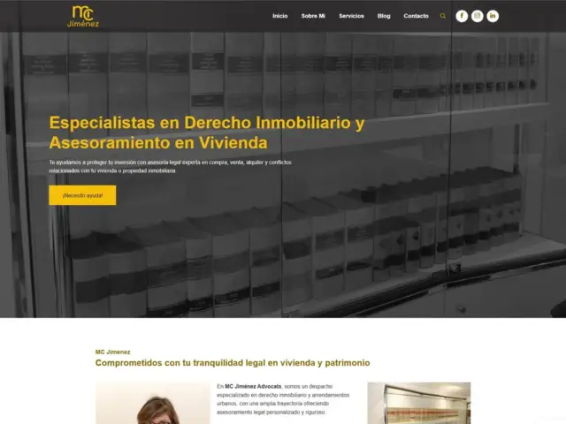 Página web de MC Jiménez Advocats — diseño web de aColor