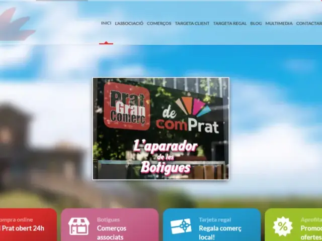 Página web de Prat Gran Comerç — diseño web de aColor