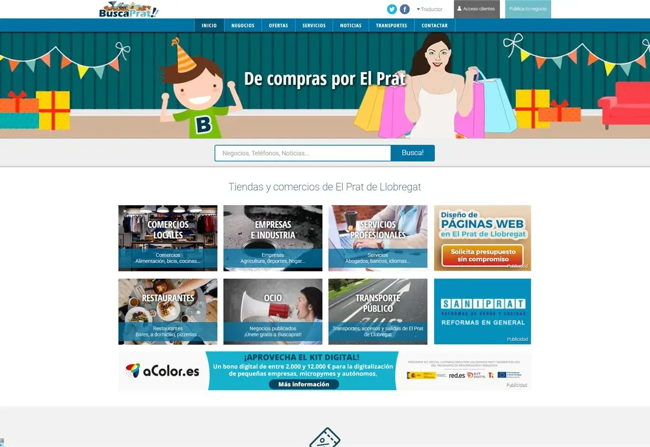 Buscaprat · guía comercial — desarrollo de software de aColor