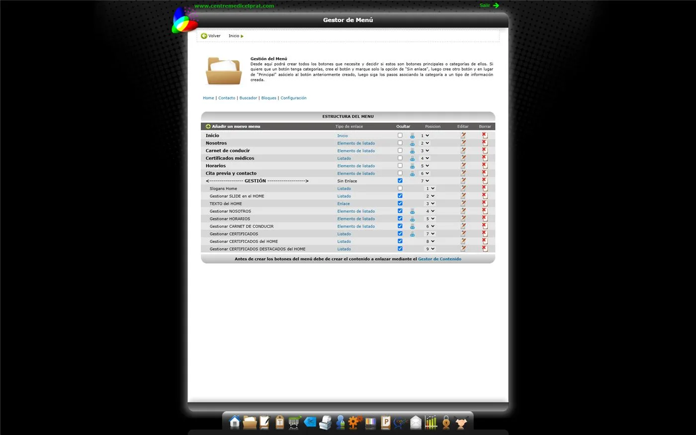 Gestor de contenidos aColor — desarrollo de software de aColor