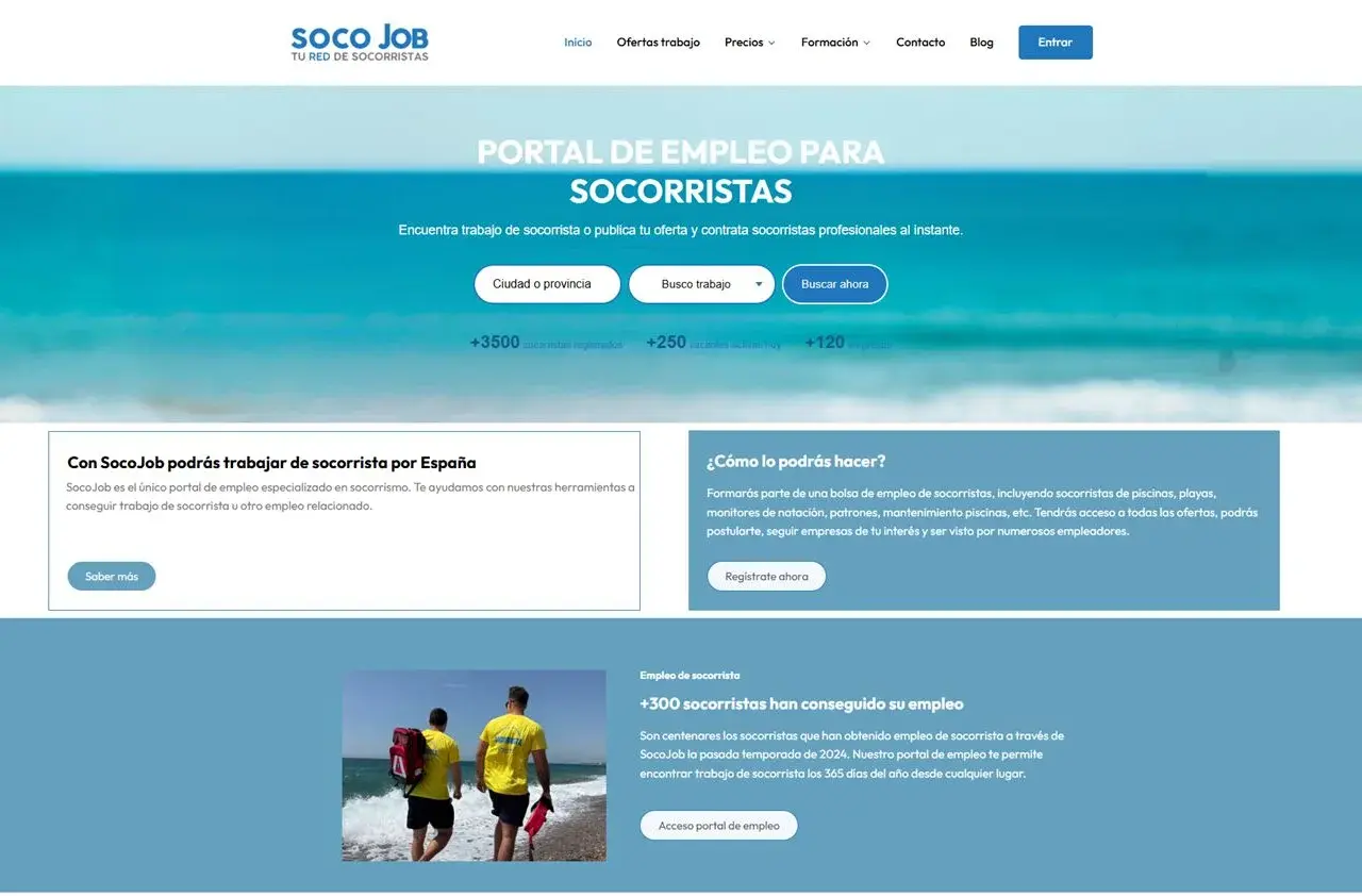 SocoJob · portal de empleo — desarrollo de software de aColor