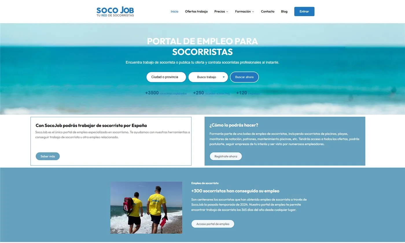 SocoJob · portal de empleo — desarrollo de software de aColor